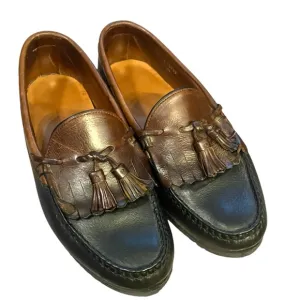 Allen Edmonds Tassel Shoes Loafers 9‎ 1/2 D Black/Brown Trim Used 42250