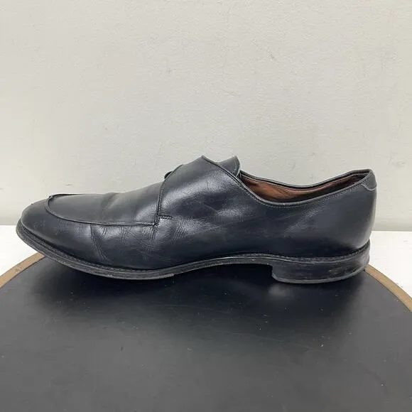 Allen Edmonds Thayer Monk Strap Loafers Men 13 Black Leather Dress Shoes Office