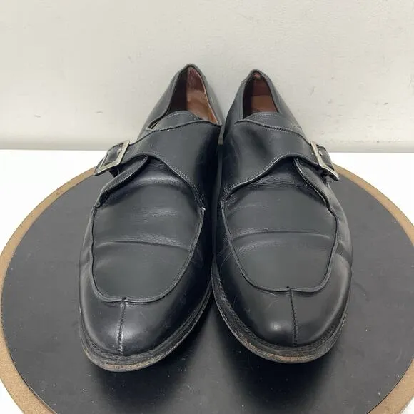 Allen Edmonds Thayer Monk Strap Loafers Men 13 Black Leather Dress Shoes Office
