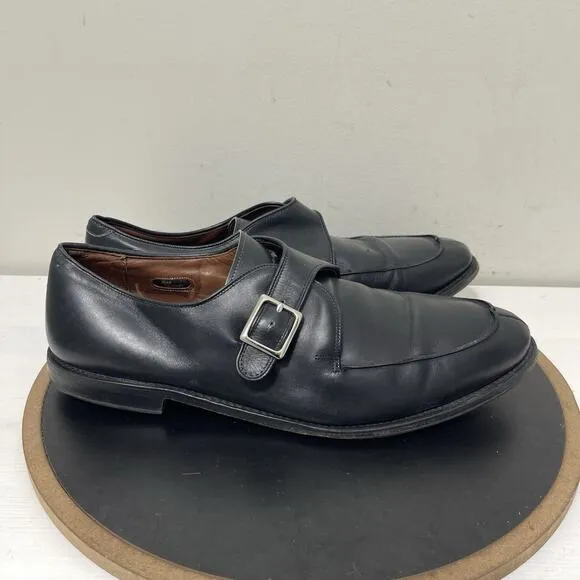Allen Edmonds Thayer Monk Strap Loafers Men 13 Black Leather Dress Shoes Office