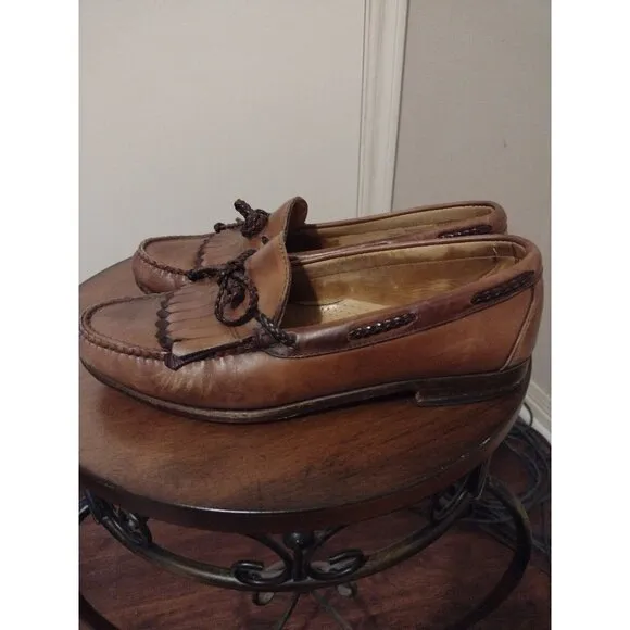 Allen Edmonds Woodstock 24819 Brown Tassel Leather Loafers 9.5 E Made In USA
