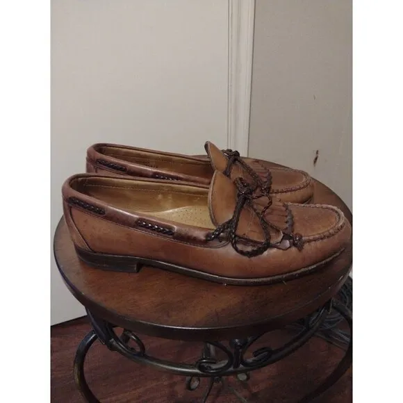 Allen Edmonds Woodstock 24819 Brown Tassel Leather Loafers 9.5 E Made In USA