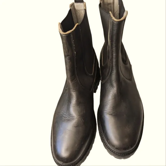 AllSaints Melos leather chelsea boots in Brown Stone...Size 10