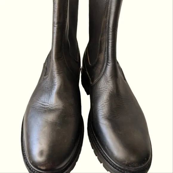 AllSaints Melos leather chelsea boots in Brown Stone...Size 10