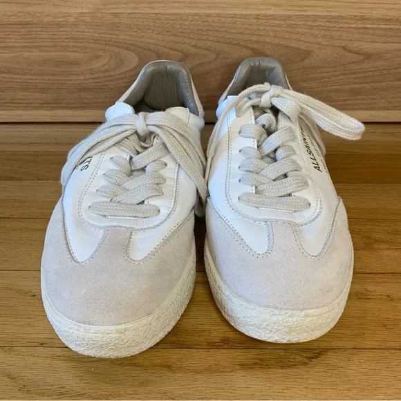 AllSaints Thelma Suede Low Top Sneakers in White - Size 6