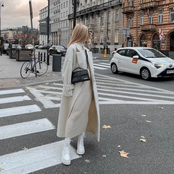 All white heeled boots
