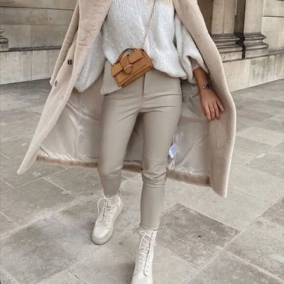 All white heeled boots