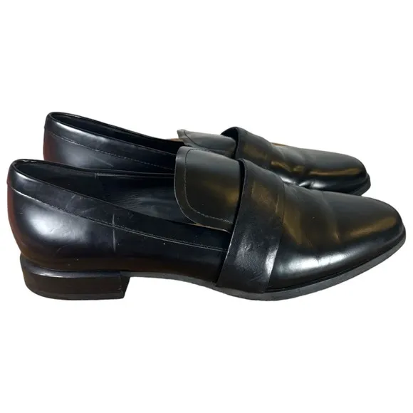 &amp; Other Stories Black Patent Leather Loafers Slip Flats Women's Size 7