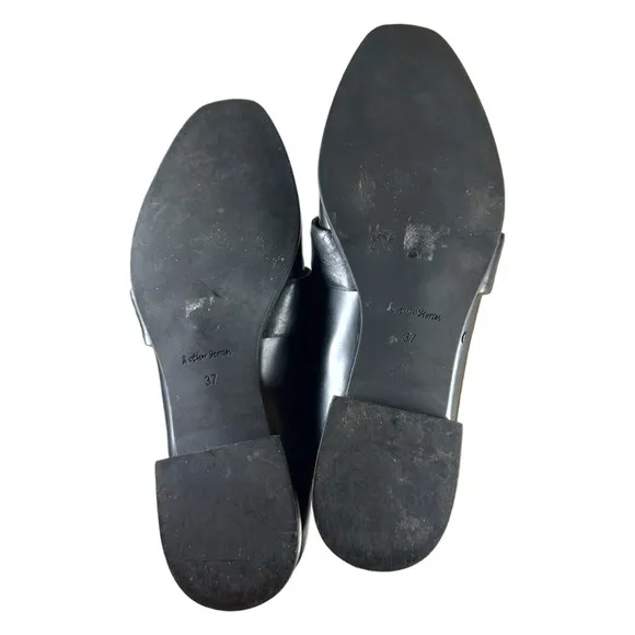 &amp; Other Stories Black Patent Leather Loafers Slip Flats Women's Size 7