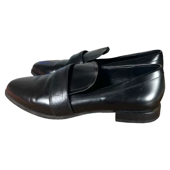 &amp; Other Stories Black Patent Leather Loafers Slip Flats Women's Size 7
