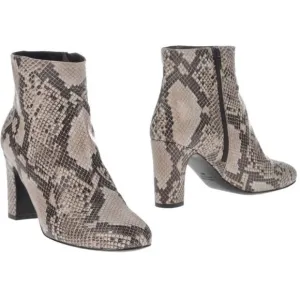 ANDREA CATINI LEATHER SNAKESKIN PRINT BOOTS SZ 40