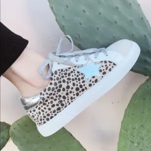 Animal Print Star Sneakers