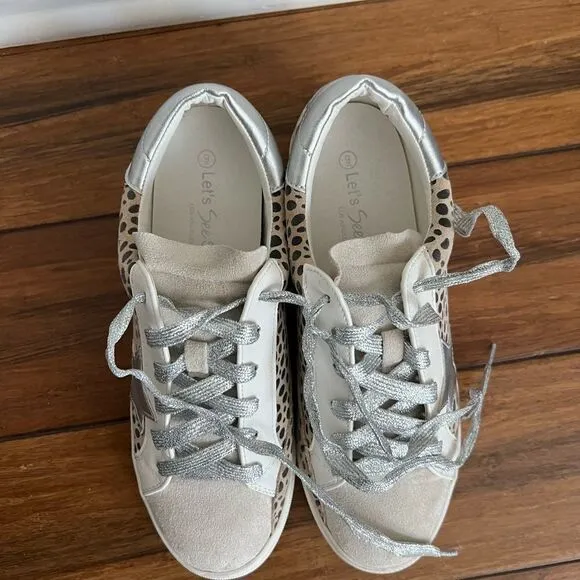 Animal Print Star Sneakers