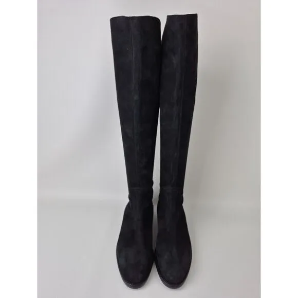 Ann Mashburn Women's Black Suede Knee-High Pull-On Boots Size 38