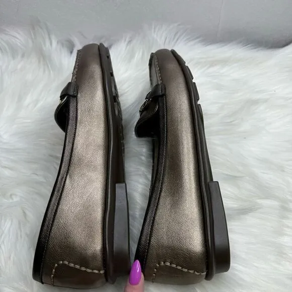 Anne Klein Nu World Bronze Slip On Flats 10