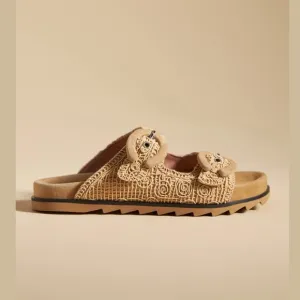 Anthropologie BiBi Lou Macramè Buckle Sandals