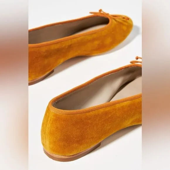 Anthropologie Guilhermina Velvet Ballet Flats NEW