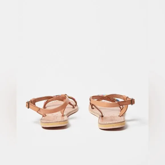 ANTHROPOLOGIE LAIDBACK LONDON AZARI TRIBAL BEADED SANDALS