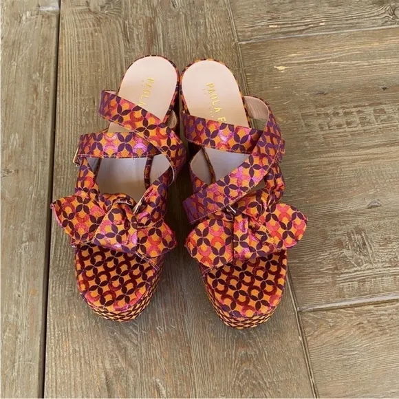Anthropologie Paola Ferri Platform Heals Sandals NIB 7.5