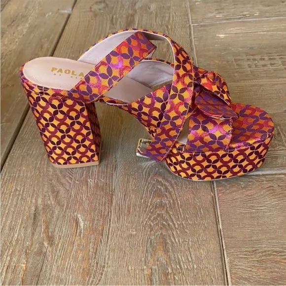 Anthropologie Paola Ferri Platform Heals Sandals NIB 7.5