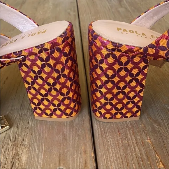 Anthropologie Paola Ferri Platform Heals Sandals NIB 7.5