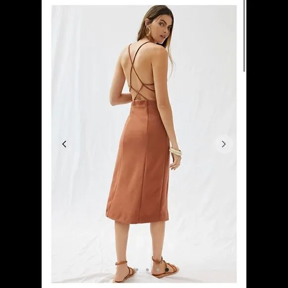 Anthropologie Slim Strappy Midi Dress