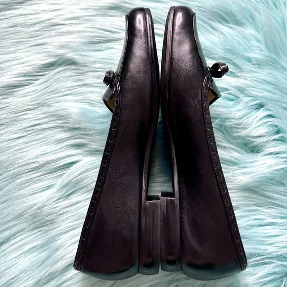 ANTONIO MELANI 90s SOFT LEATHER Slip On Loafers With Bow Womens 7.5