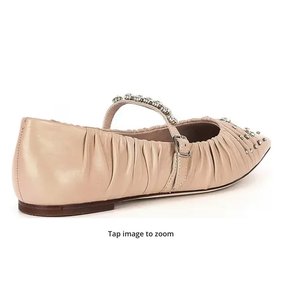 Antonio Melani x Jennifer Sumko Lyssa Lou Leather Studded Mary Jane Flats
