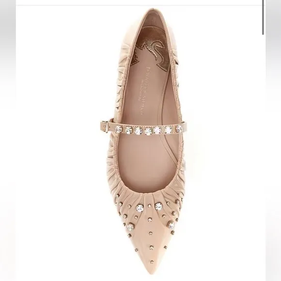 Antonio Melani x Jennifer Sumko Lyssa Lou Leather Studded Mary Jane Flats