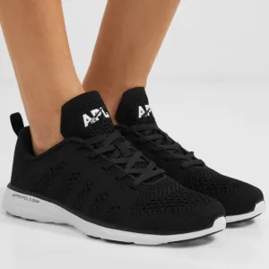 APL Techloom Pro Black White Sole Knit Lace Up Athletic Tennis Shoes Size 8.5
