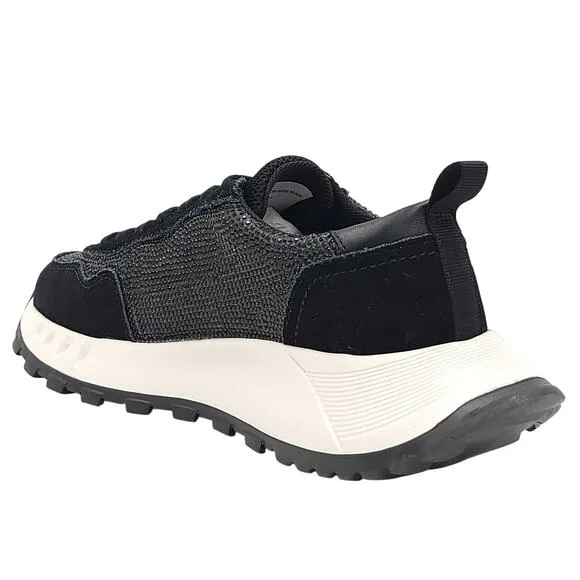 Aqua College Women Luster Low Top Sneakers Size US 7.5M Black Multi Glitter