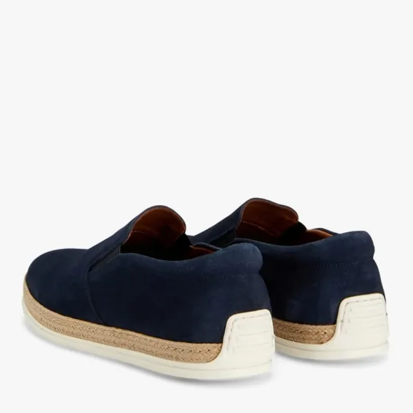 Aquatalia Fausto Suede Weatherproof Esadrilles Slip On Sneakers
