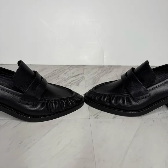 Aquatalia Josette Black Heeled Loafer 8M