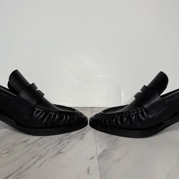 Aquatalia Josette Black Heeled Loafer 8M