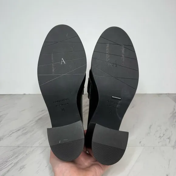 Aquatalia Josette Black Heeled Loafer 8M