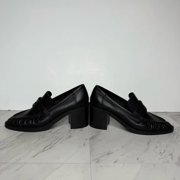 Aquatalia Josette Black Heeled Loafer 8M