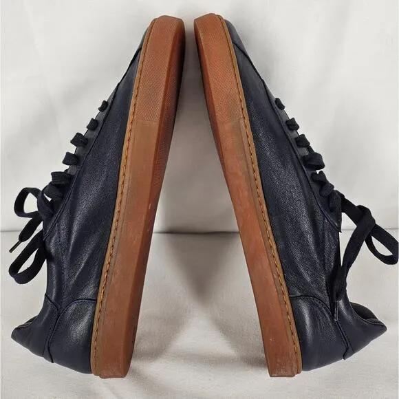 AQUATALIA MEN'S NAVY BLUE GUM BOTTOM SNEAKER SIZE 8M STYLE 452900 MADE IN ITALY
