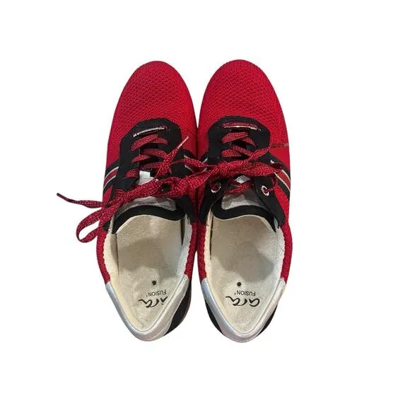Ara Fusion Bamboo Upper Stretch Lining Dynenergy Sole Women's Red Sneakers Read