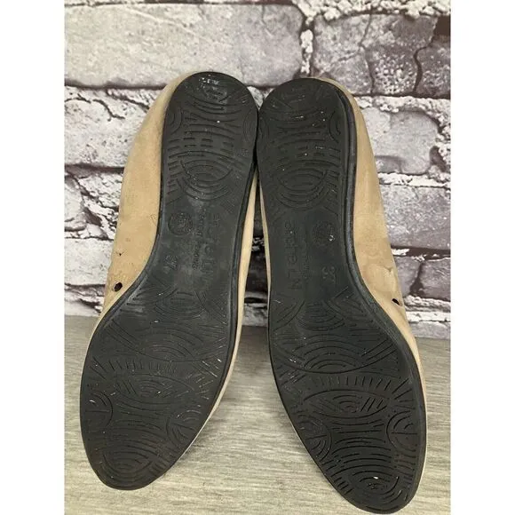 Arche Sand Tan Nubuck Leather Ballerina Ballet Flats Women Sz 37EU/6.5M US