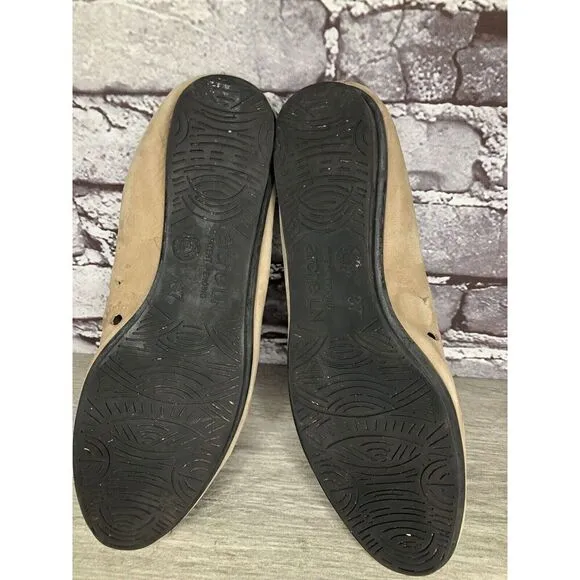 Arche Sand Tan Nubuck Leather Ballerina Ballet Flats Women Sz 37EU/6.5M US