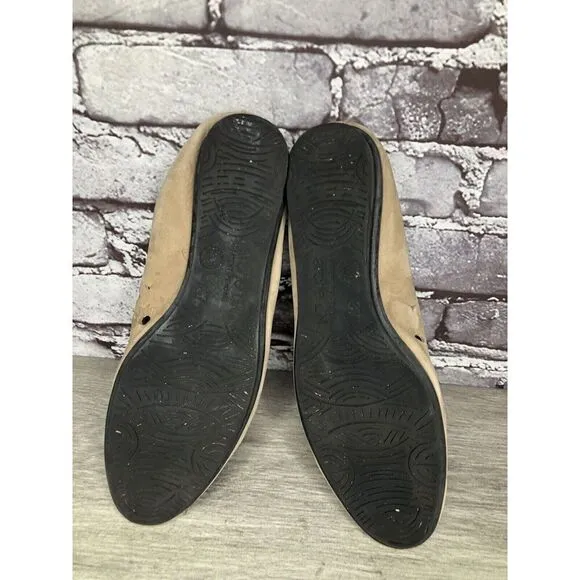 Arche Sand Tan Nubuck Leather Ballerina Ballet Flats Women Sz 37EU/6.5M US