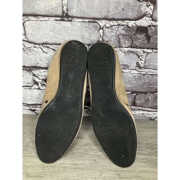 Arche Sand Tan Nubuck Leather Ballerina Ballet Flats Women Sz 37EU/6.5M US
