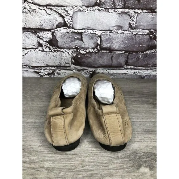 Arche Sand Tan Nubuck Leather Ballerina Ballet Flats Women Sz 37EU/6.5M US