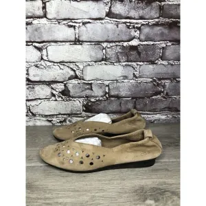 Arche Sand Tan Nubuck Leather Ballerina Ballet Flats Women Sz 37EU/6.5M US