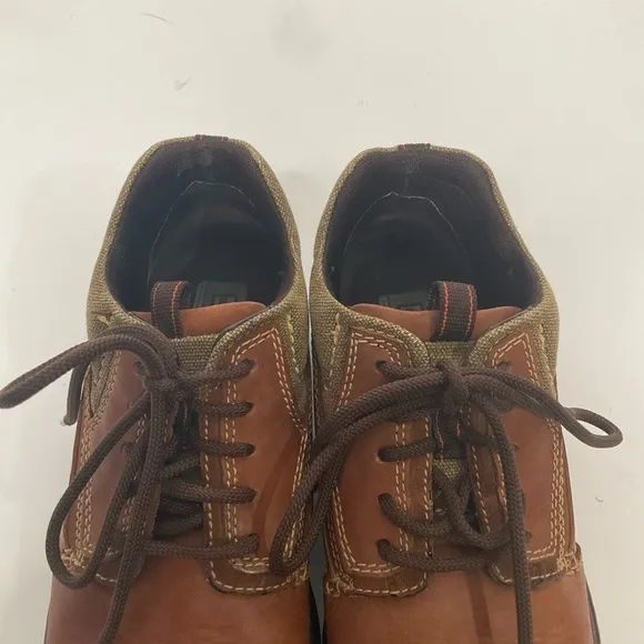 Ariat 4LR Linden Work Boots Brown Leather Cream Knit Collar Lace Up Size 6.5B