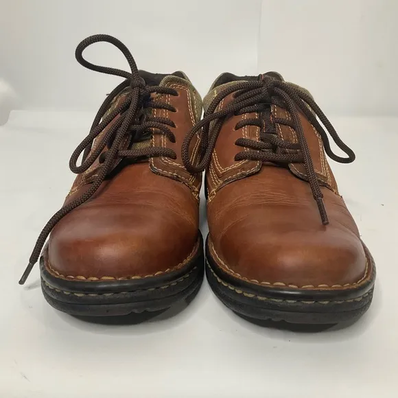 Ariat 4LR Linden Work Boots Brown Leather Cream Knit Collar Lace Up Size 6.5B