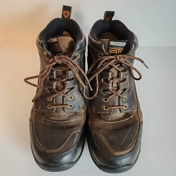 Ariat ATS Boots Men's 11 Brown Leather Terrain Hiking Work Casual Shoes Lace Up