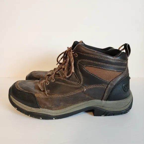 Ariat ATS Boots Men's 11 Brown Leather Terrain Hiking Work Casual Shoes Lace Up