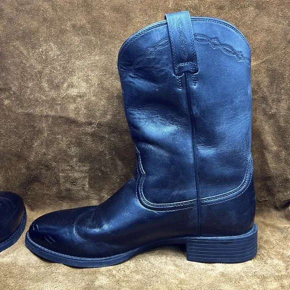 Ariat Black Leather Roper Boots