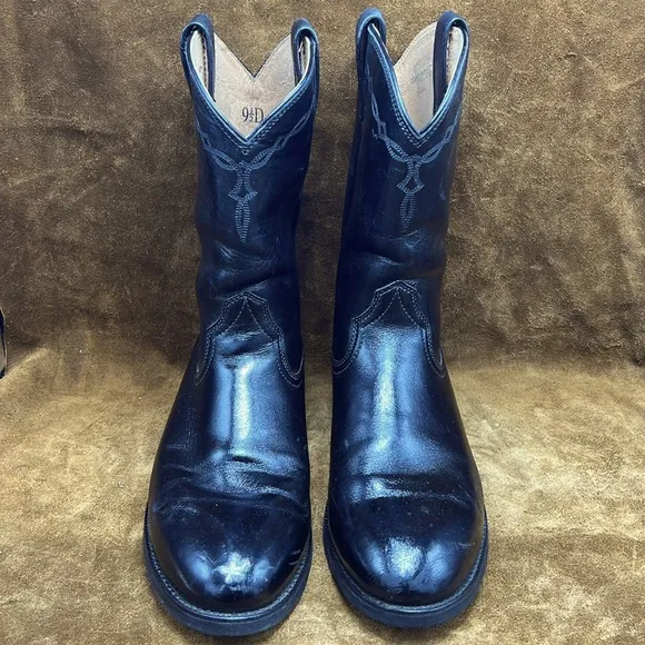 Ariat Black Leather Roper Boots